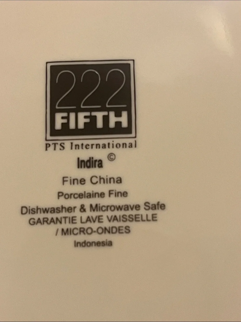 222 Fifth India Bread Plate 9.25”D